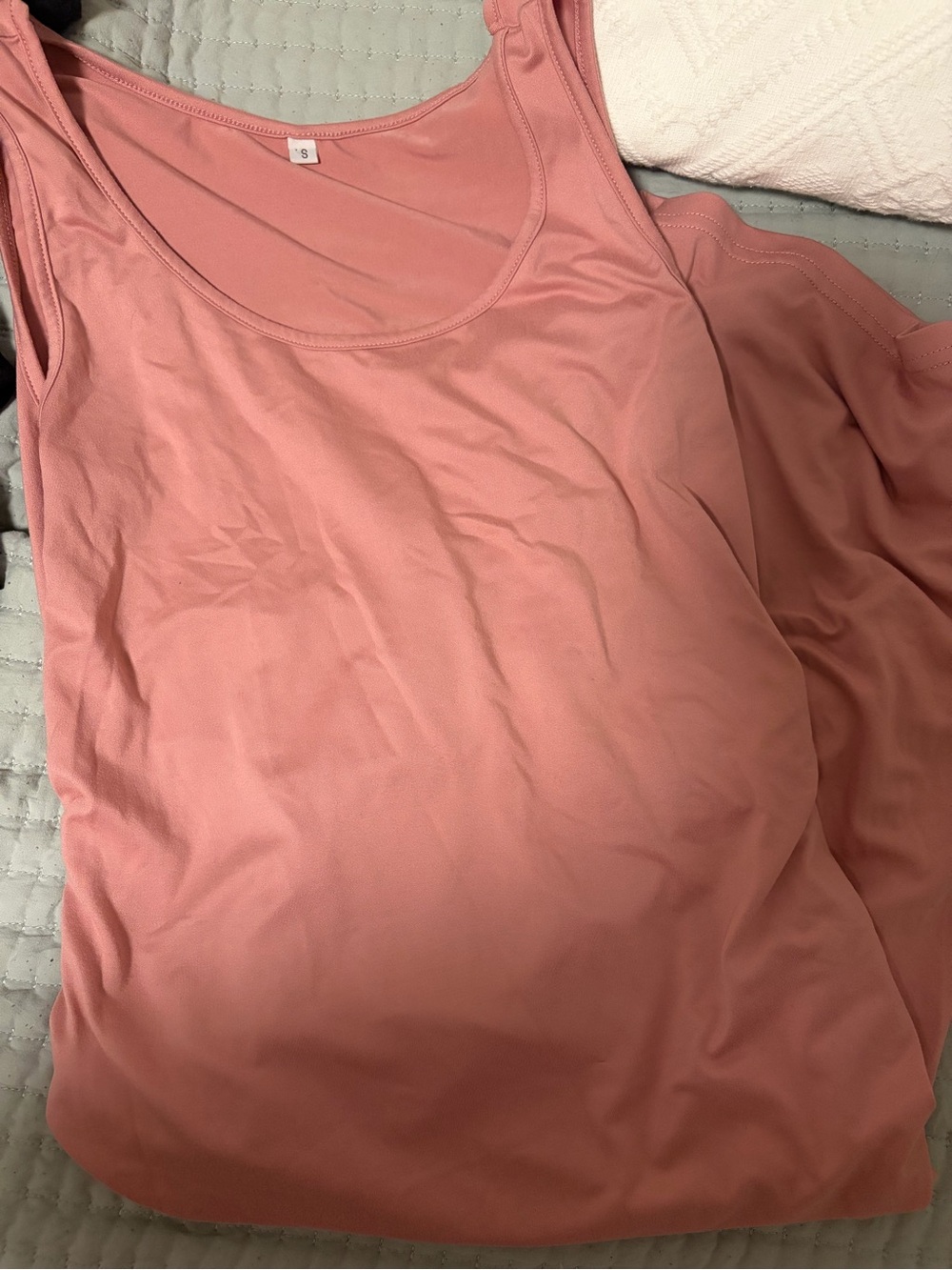 Sleeveless Scoop Neck Maternity Dress - Dusty Rose